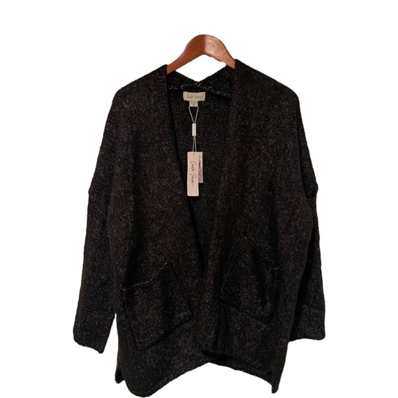 Charlie Paige Sweaters - NWT Charlie Paige Cardigan Dark Gray Chunky Fall Size SM